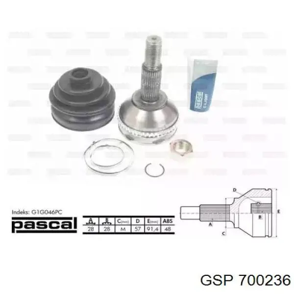 460204 Cautex Fuelle palier delantero interior