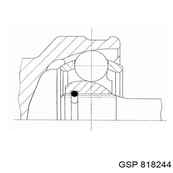 818244 GSP junta homocinética exterior delantera