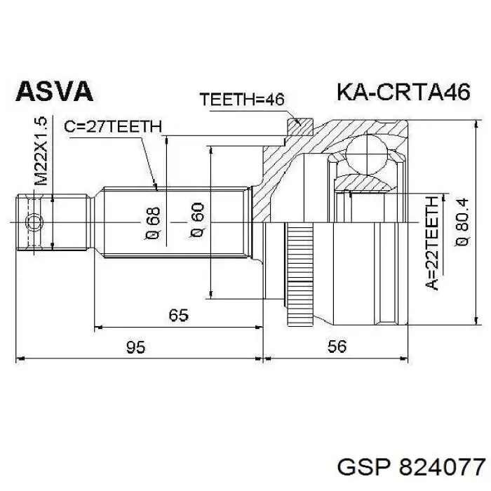 Comprar 824077 GSP Junta homocinetica