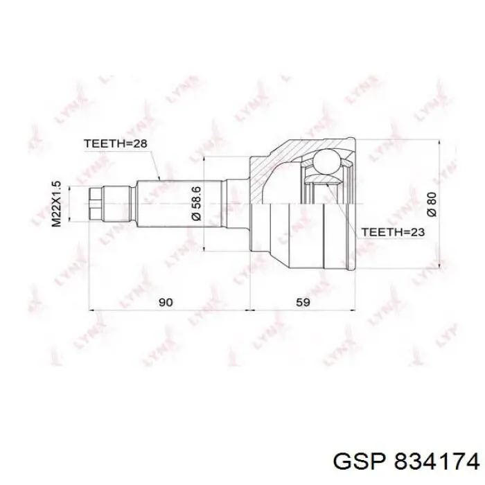 Junta homocinética exterior delantera HDK MA049 precio, desde 38,67 EUR