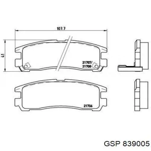 Junta homocinética exterior delantera GSP 839005