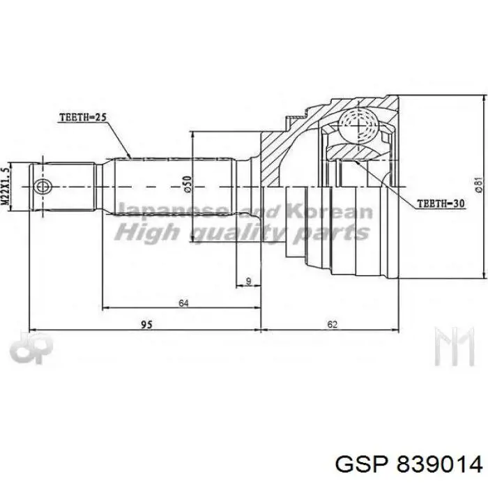 Comprar 839014 GSP Junta homocinetica