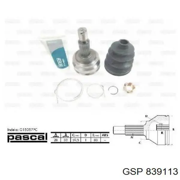 Comprar 839113 GSP Junta homocinetica