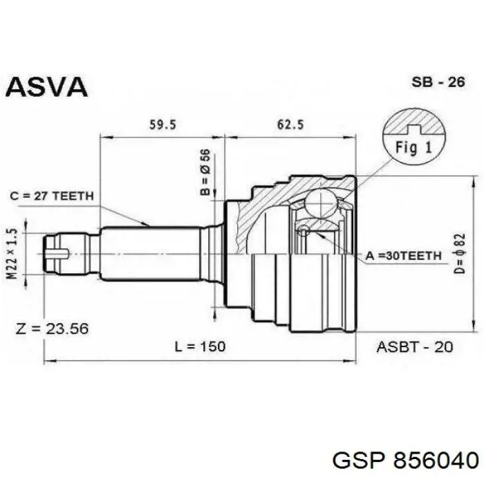 Comprar 856040 GSP Junta homocinetica