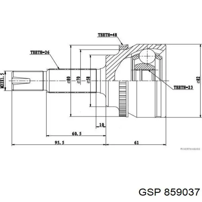 859037 GSP Junta homocinética