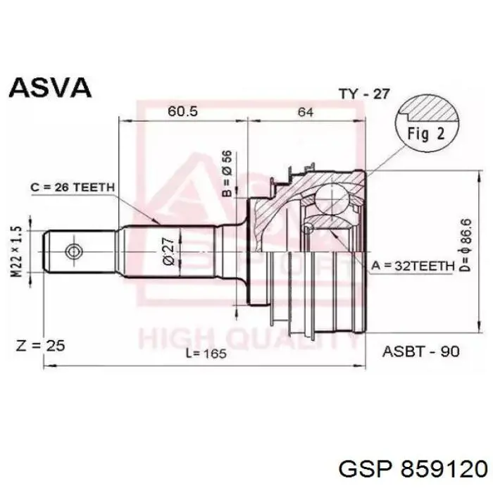 859120 GSP Junta homocinética