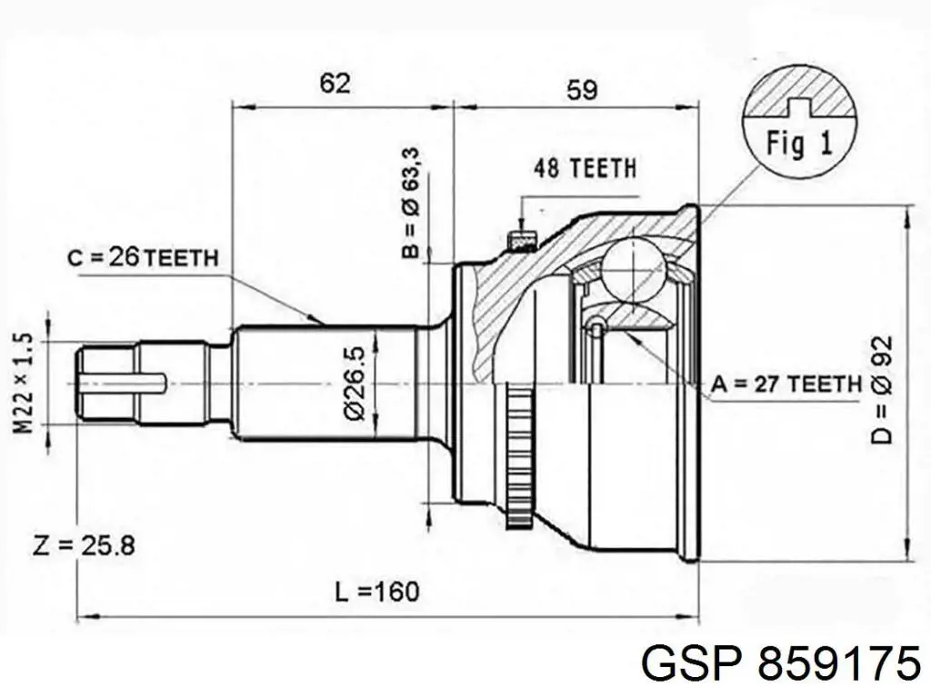 Junta homocinetica 859175 GSP