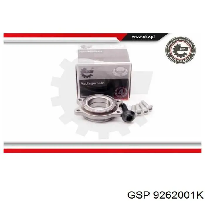 Cojinete de cubo delantero/trasero 9262001K GSP