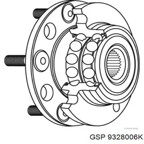 Buje de rueda delantero 9328006K GSP