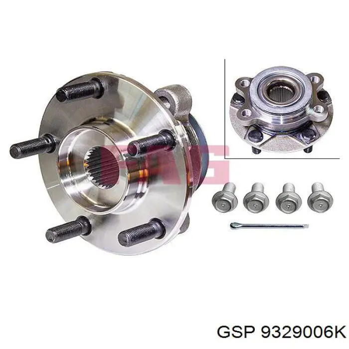Buje de rueda delantero 9329006K GSP