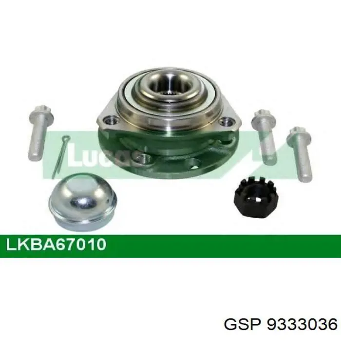 Buje de rueda delantero 9333036 GSP