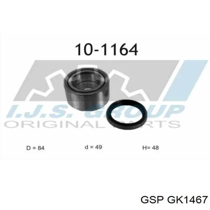 Cojinete de cubo delantero GSP GK1467 precio, desde 26,65 EUR