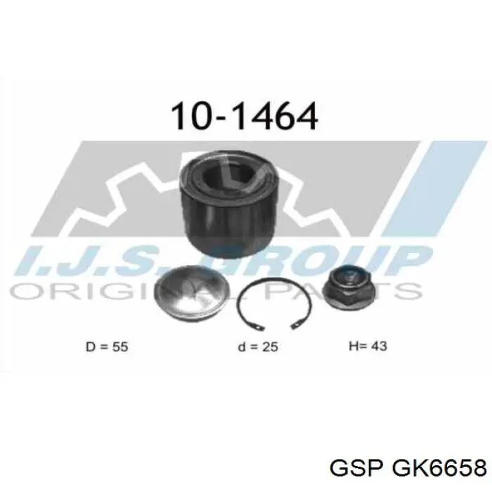 Comprar GK6658 GSP Cojinete de rueda trasero