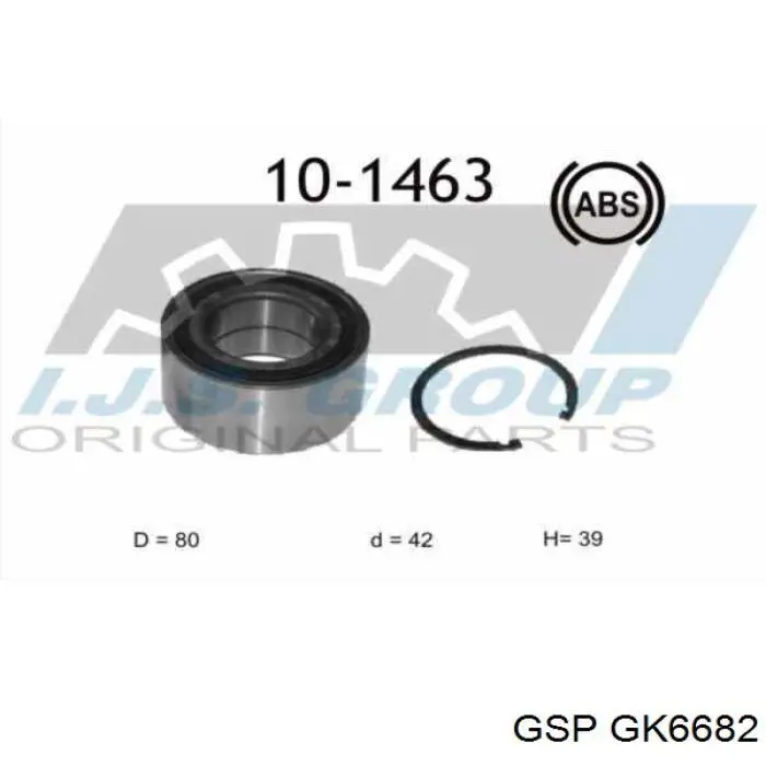 Comprar GK6682 GSP Cojinete de rueda delantero