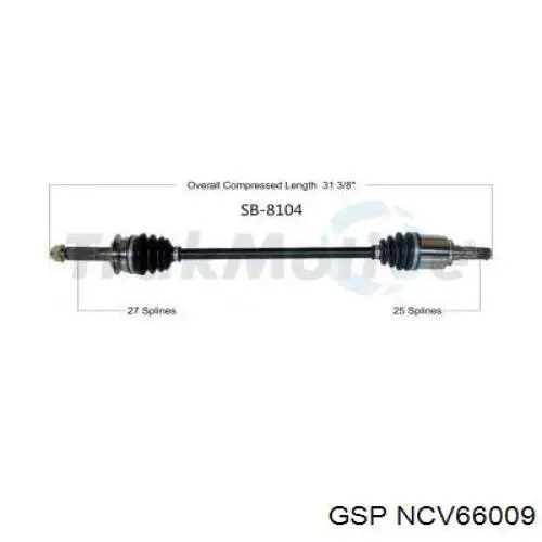 Comprar NCV66009 GSP Semieje delantero