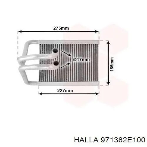 971382E100 Halla radiador de calefacción