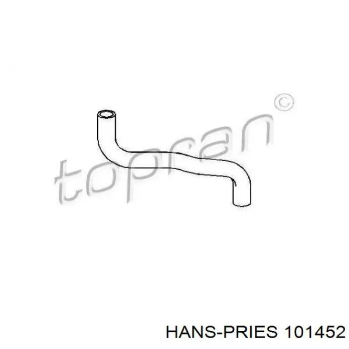 101452 Hans Pries (Topran) conducto refrigerante, bomba de agua, de tubo de agua a refrigerador aceite