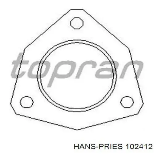 102412 Hans Pries (Topran) junta de tubo de escape silenciador