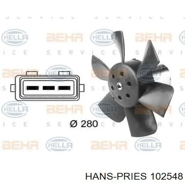 102548 Hans Pries (Topran) ventilador del motor