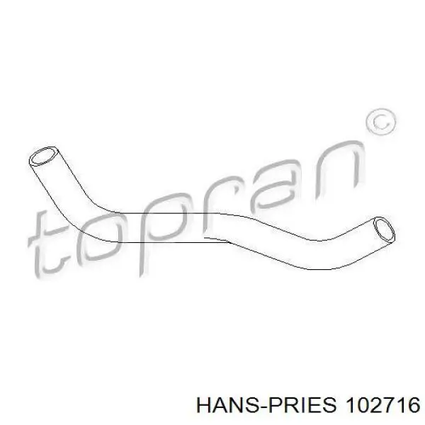 102716 Hans Pries (Topran) manguera refrigerante para radiador inferiora