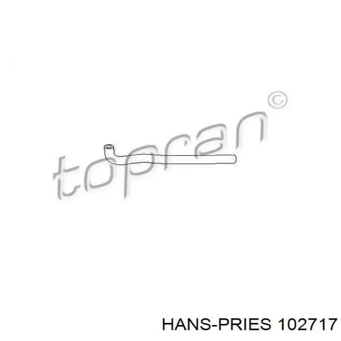 102717 Hans Pries (Topran) manguera refrigerante para radiador inferiora