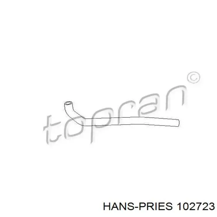 102723 Hans Pries (Topran) tubería de radiador, tuberia flexible calefacción, inferior