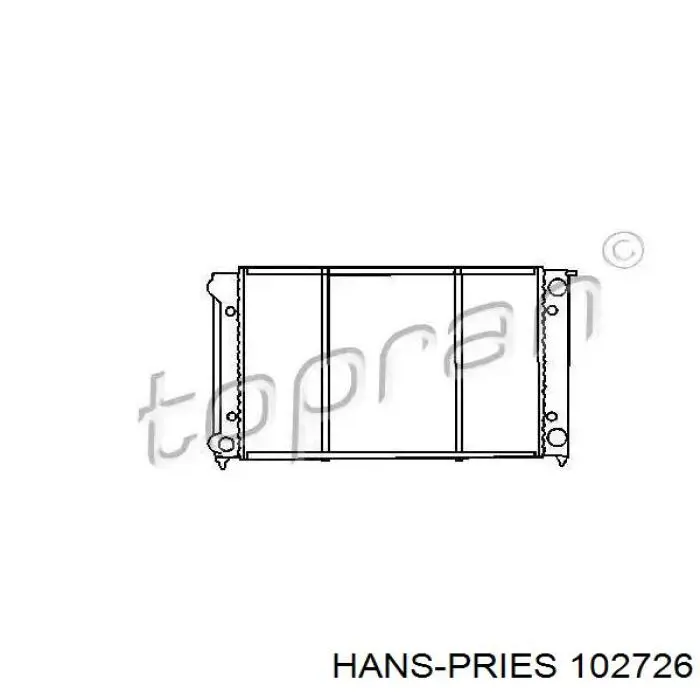 102726 Hans Pries (Topran) radiador refrigeración del motor