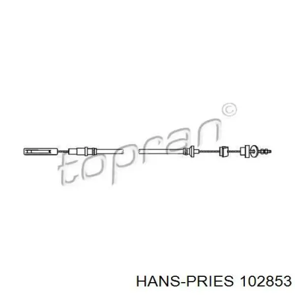 Comprar 102853 Hans Pries (Topran) Cable de embrague