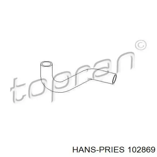 Manguera de calefacción, entrada Hans Pries (Topran) 102869 precio, desde 6,60 EUR