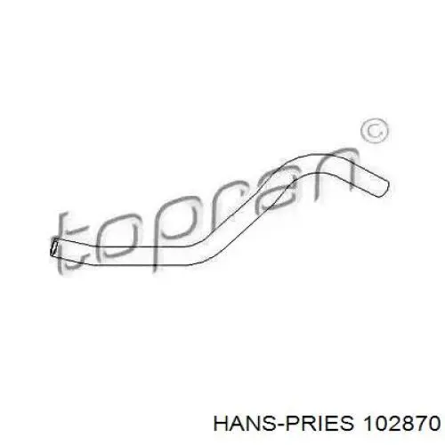 102870 Hans Pries (Topran) tubería de radiador, alimentación