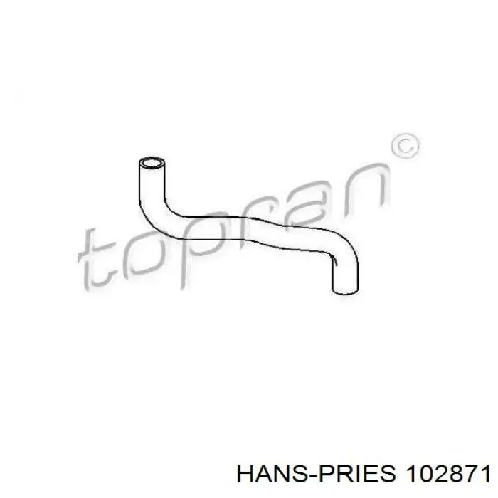 Tubería de radiador, retorno HANS PRIES 102871