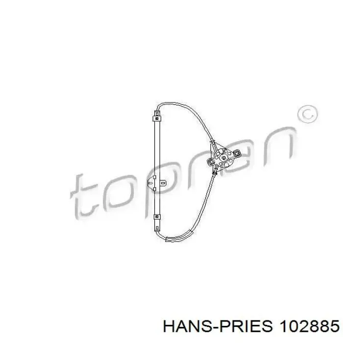 Comprar 102885 Hans Pries (Topran) Mecanismo de elevalunas delantero izquierdo