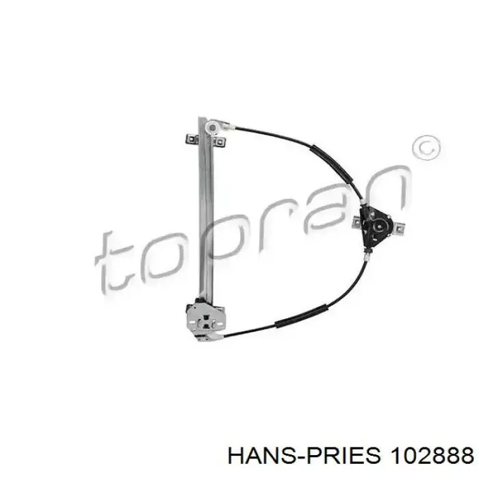 102888 Hans Pries (Topran) mecanismo de elevalunas, puerta delantera derecha