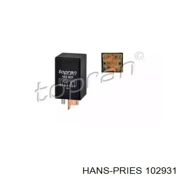 Relé de bujía de precalentamiento Hans Pries (Topran) 102931 precio, desde 13,96 EUR