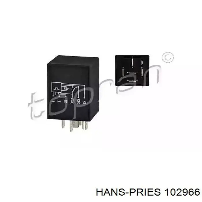 Comprar 102966 Hans Pries (Topran) Relé de intermitencia del limpiaparabrisas