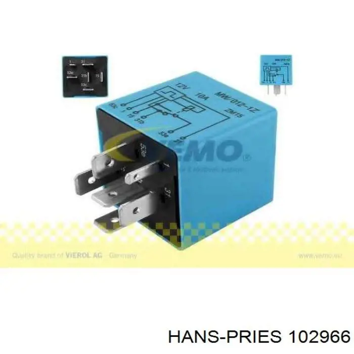 Relé de intermitencia del limpiaparabrisas Hans Pries (Topran) 102966 precio, desde 7,82 EUR