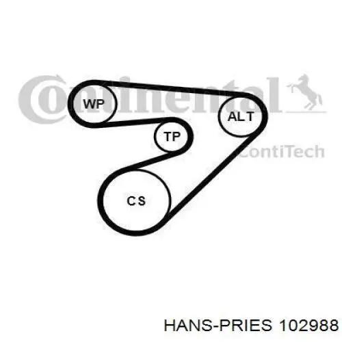 102988 Hans Pries (Topran) cable de apertura de capó del motor