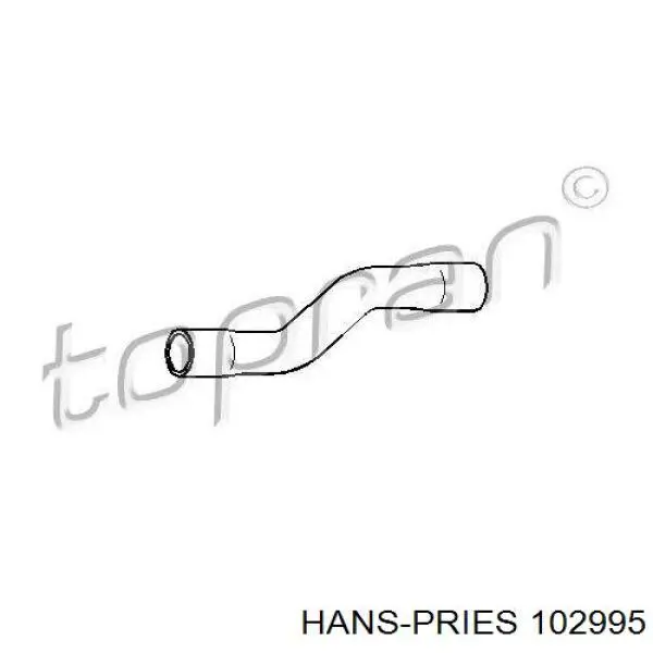 102995 Hans Pries (Topran) manguera refrigerante para radiador inferiora