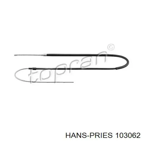 103 062 Hans Pries (Topran) cable de freno de mano trasero derecho/izquierdo