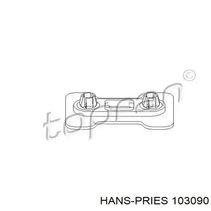103090 Hans Pries (Topran) soporte de guía para parachoques delantero