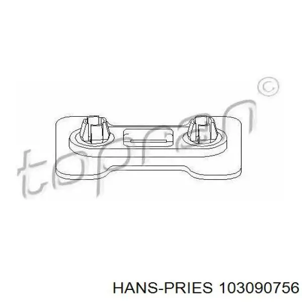 103 090 756 Hans Pries (Topran) soporte de guía para parachoques delantero