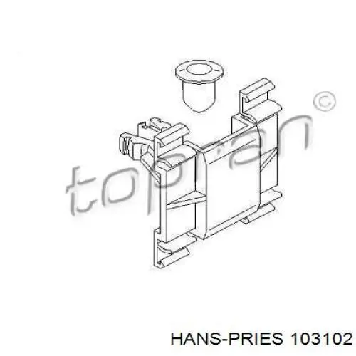 103102 Hans Pries (Topran) clip, tubuladura de sujeción, alféizar de la puerta