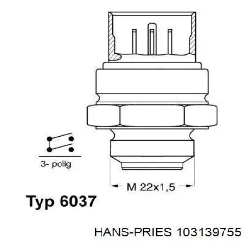 Sensor, temperatura del refrigerante (encendido el ventilador del radiador) Volkswagen Passat 3A5, 351, 315