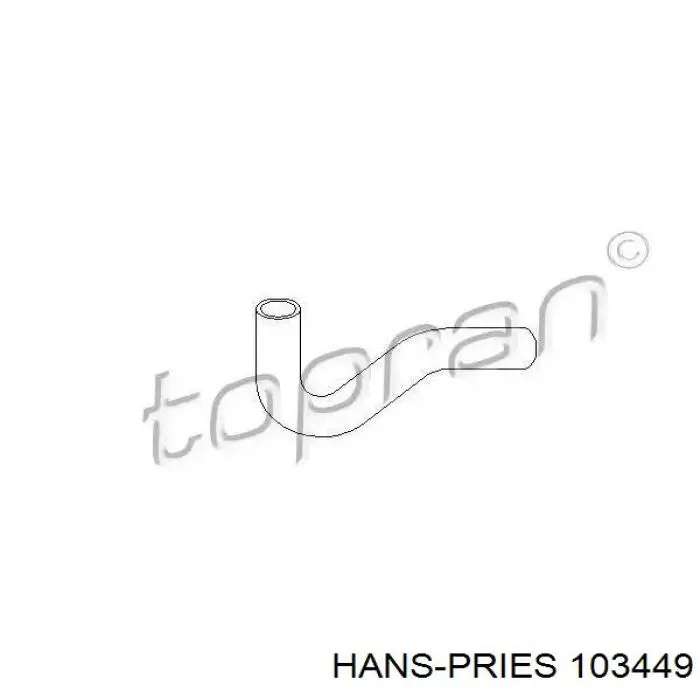 Manguera inferior del radiador Hans Pries (Topran) 103449 precio, desde 9,38 EUR