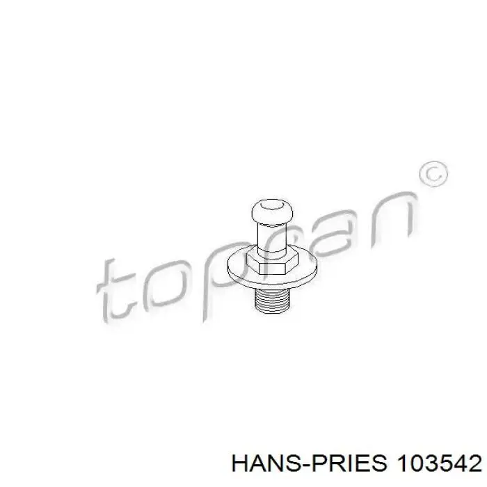 103542 Hans Pries (Topran) Pieza de enganche del pestillo de la puerta trasera