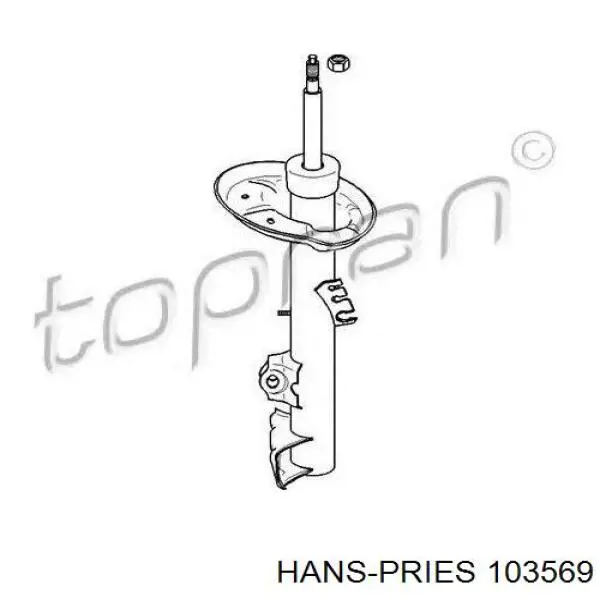 Interruptor de luces en el tablero Hans Pries (Topran) 103569