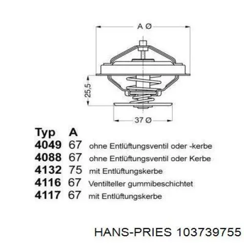 103739755 Hans Pries (Topran) silentblock de suspensión delantero inferior