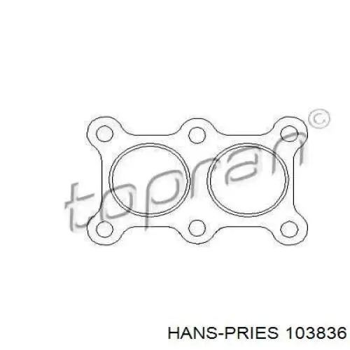 103836 Hans Pries (Topran) junta, tubo de escape silenciador