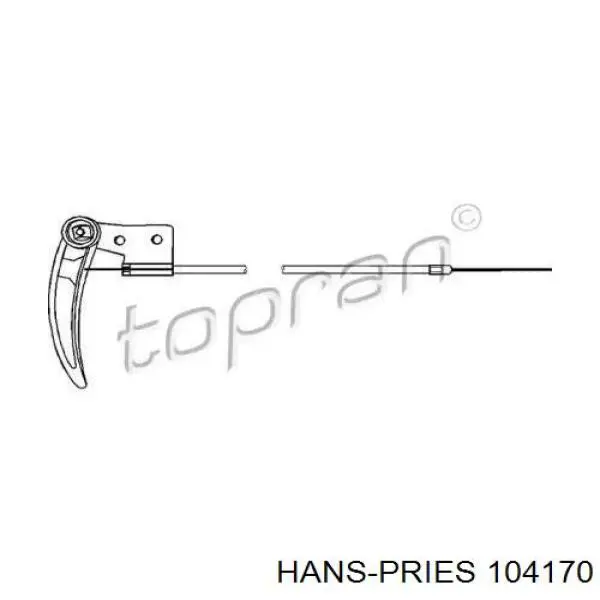 Cable de apertura de capó del motor Hans Pries (Topran) 104170 precio, desde 9,60 EUR