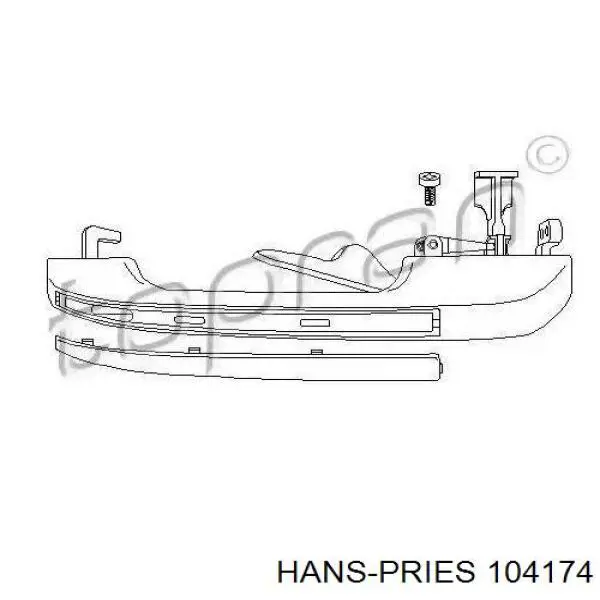 104174 Hans Pries (Topran) tirador de puerta exterior delantero izquierda